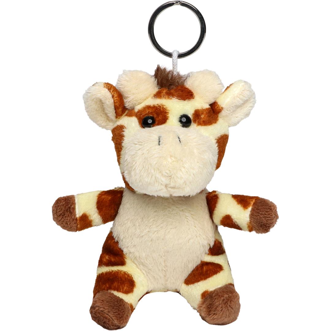 M160668 Yellow/brown - Plush giraffe with keychain - mbw